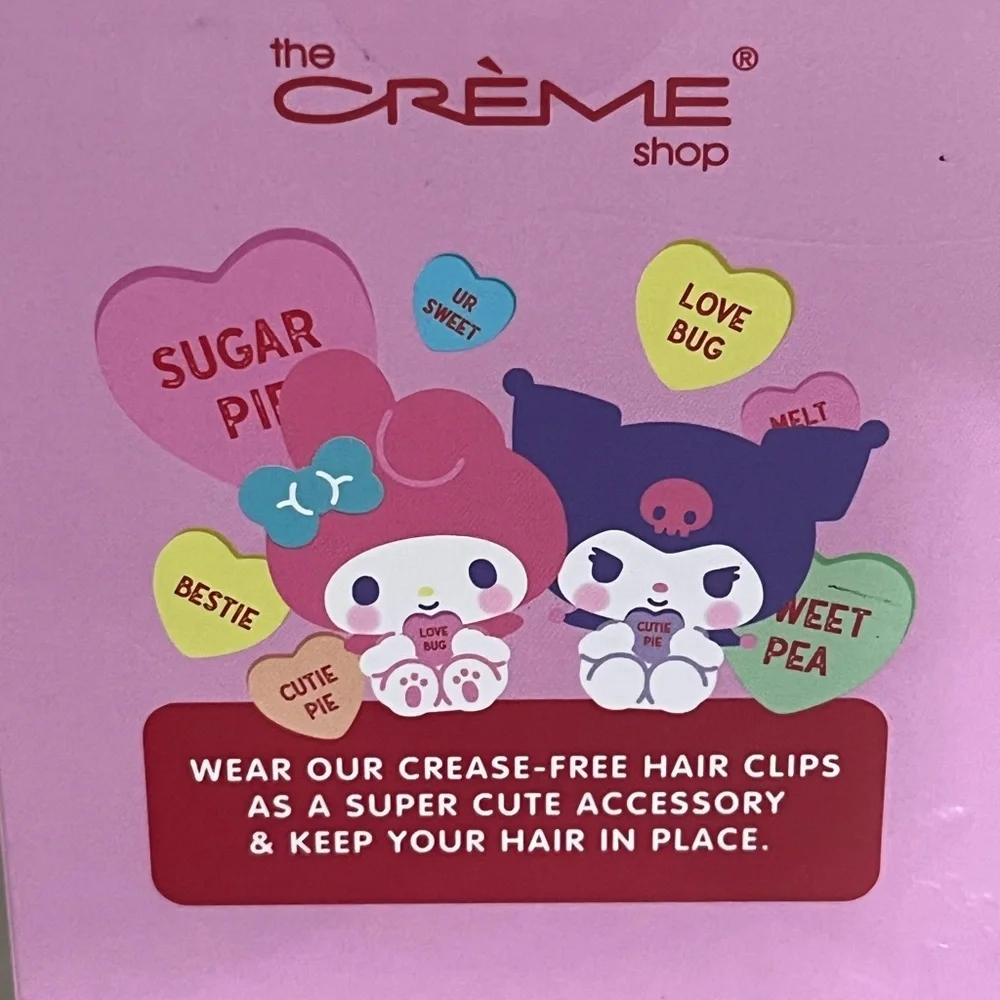 Hello Kitty Pink Sweethearts Ooo La La Hair Clip Set of 4, new!